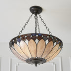63976 Brooklyn Tiffany Large Inverted 3 Light Pendant