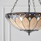 63976 Brooklyn Tiffany Large Inverted 3 Light Pendant