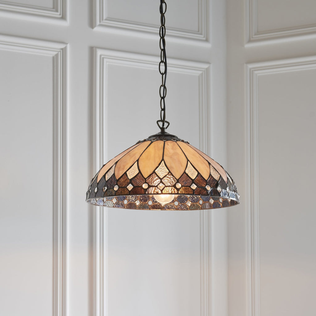 63977 Brooklyn Tiffany Medium 1 Light Pendant