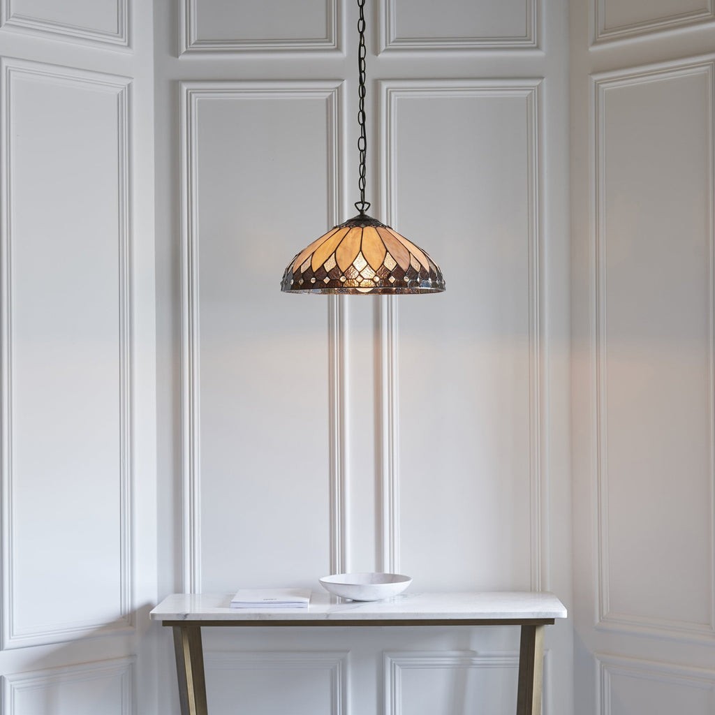 63977 Brooklyn Tiffany Medium 1 Light Pendant