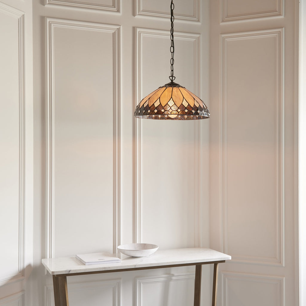 63977 Brooklyn Tiffany Medium 1 Light Pendant
