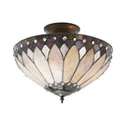 63978 Brooklyn Tiffany Medium 3 Light Semi Flush