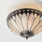 63978 Brooklyn Tiffany Medium 3 Light Semi Flush