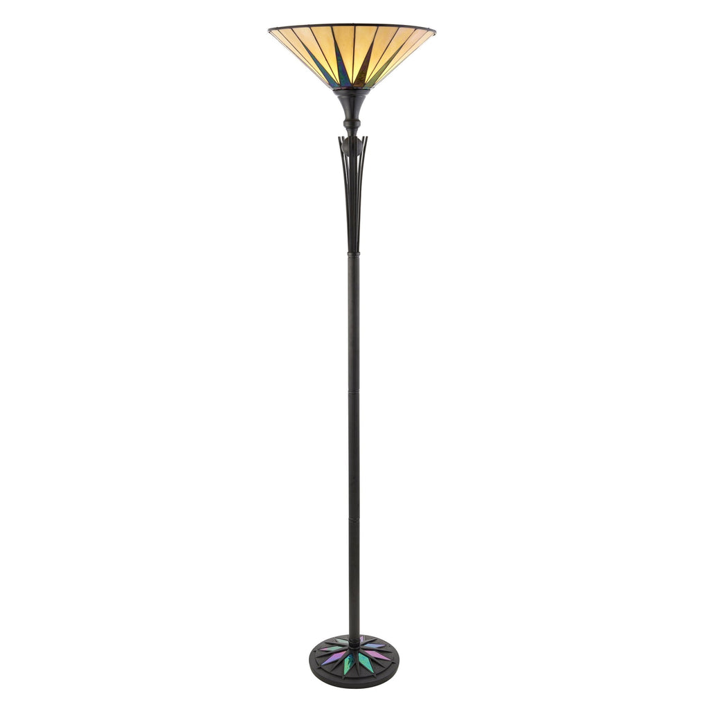 64042 Dark Star Tiffany Uplighter Floor Lamp