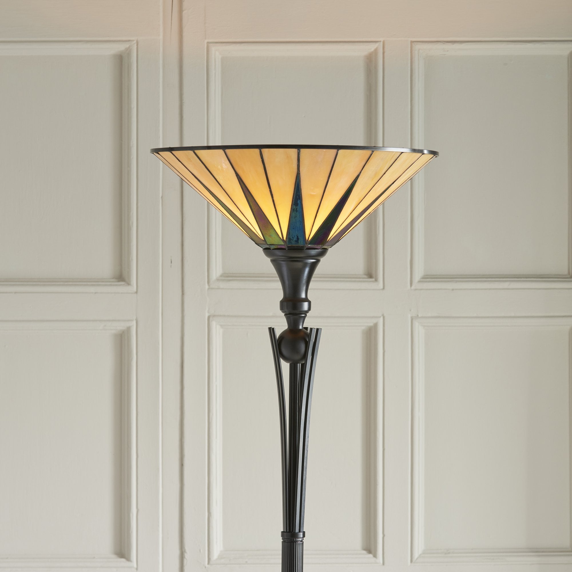 64042 Dark Star Tiffany Uplighter Floor Lamp