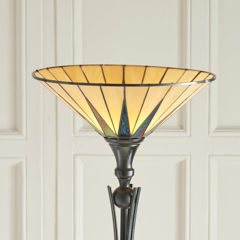 64042 Dark Star Tiffany Uplighter Floor Lamp