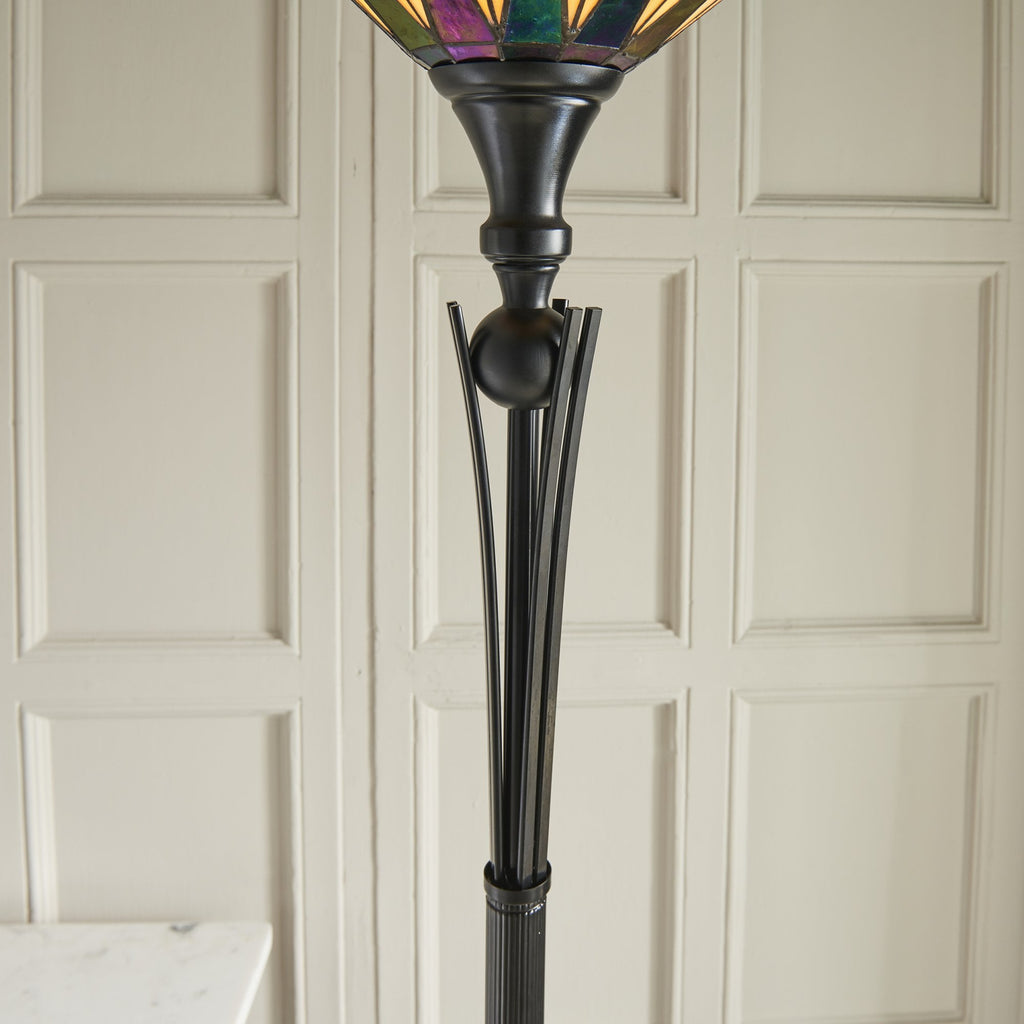 64042 Dark Star Tiffany Uplighter Floor Lamp
