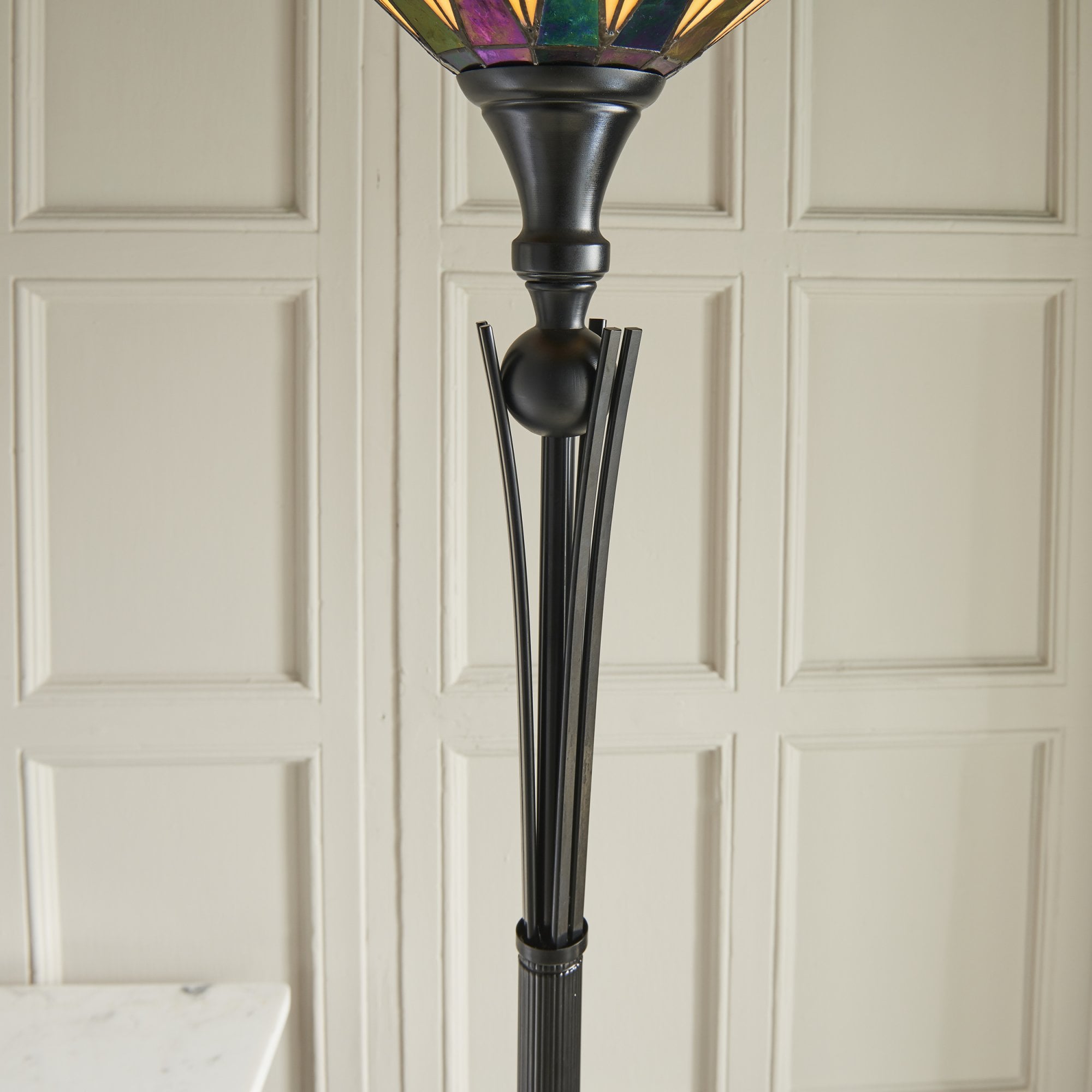 64042 Dark Star Tiffany Uplighter Floor Lamp