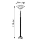 64042 Dark Star Tiffany Uplighter Floor Lamp