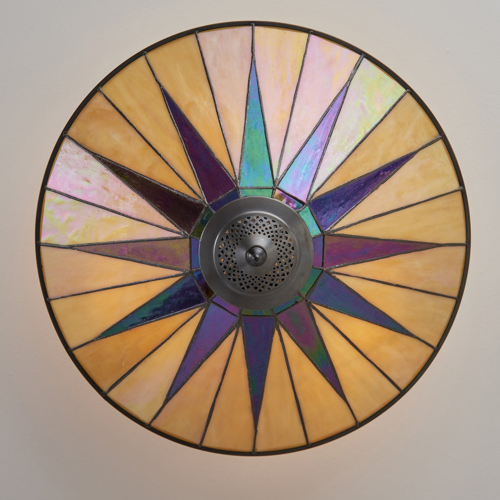 64043 Dark Star Tiffany Large 3 Light Semi Flush