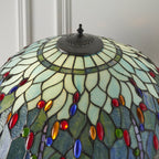 64069 Dragonfly Blue Tiffany Floor Lamp
