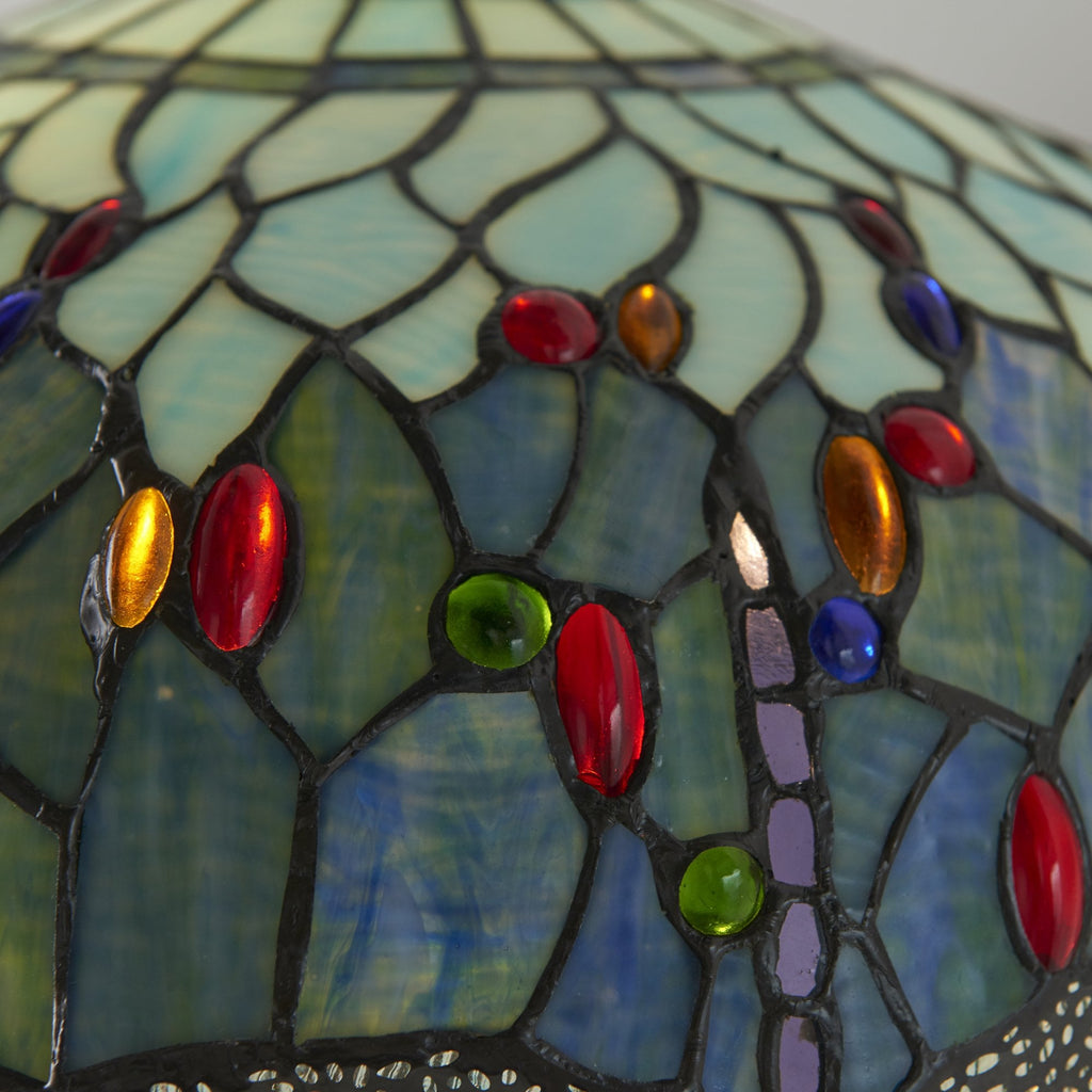 64069 Dragonfly Blue Tiffany Floor Lamp
