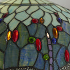 64069 Dragonfly Blue Tiffany Floor Lamp