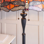 64070 Dragonfly Flame Tiffany Floor Lamp