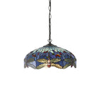 64080 Dragonfly Blue Tiffany Medium 3 Light Pendant