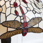 64085 Dragonfly Beige Tiffany Medium Table Lamp