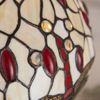 64086 Dragonfly Beige Tiffany Small Table Lamp