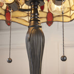 64086 Dragonfly Beige Tiffany Small Table Lamp