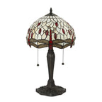 64086 Dragonfly Beige Tiffany Small Table Lamp