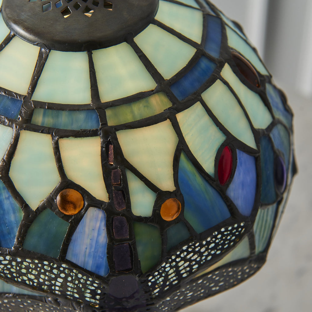 64088 Dragonfly Blue Tiffany Intermediate Table Lamp