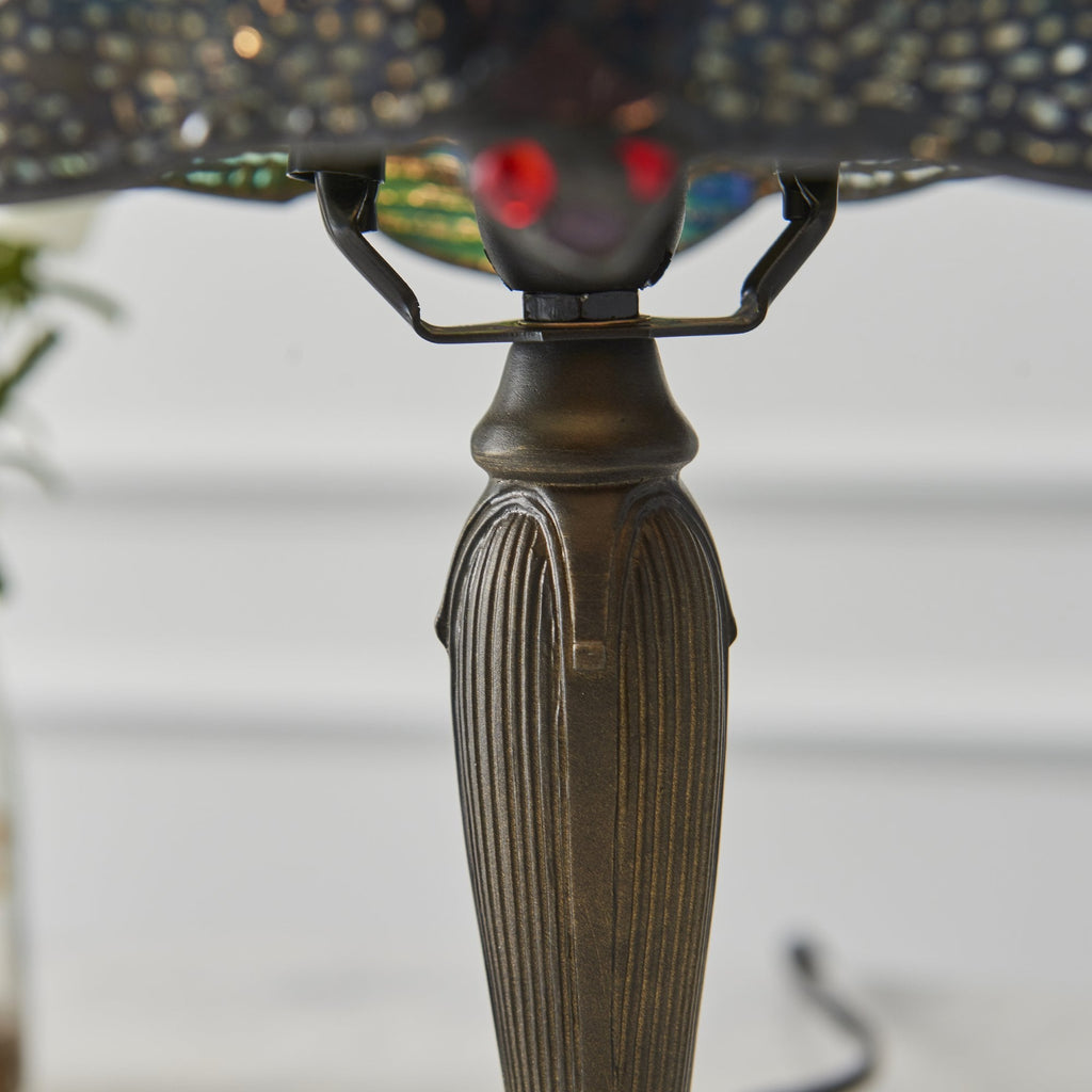 64088 Dragonfly Blue Tiffany Intermediate Table Lamp
