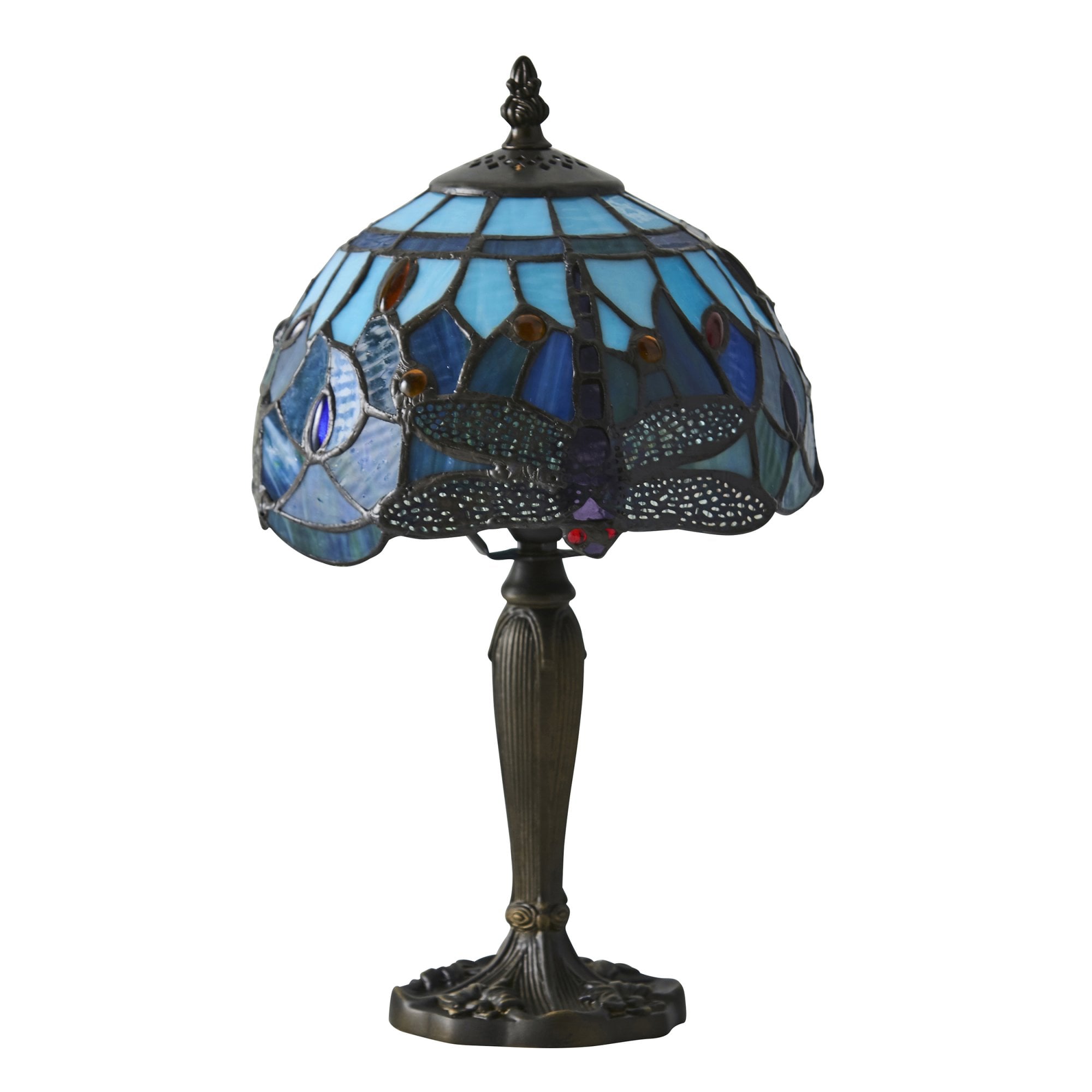 64088 Dragonfly Blue Tiffany Intermediate Table Lamp