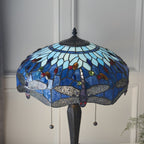 64089 Dragonfly Blue Tiffany Medium Table Lamp
