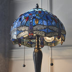 64090 Dragonfly Blue Tiffany Small Table Lamp
