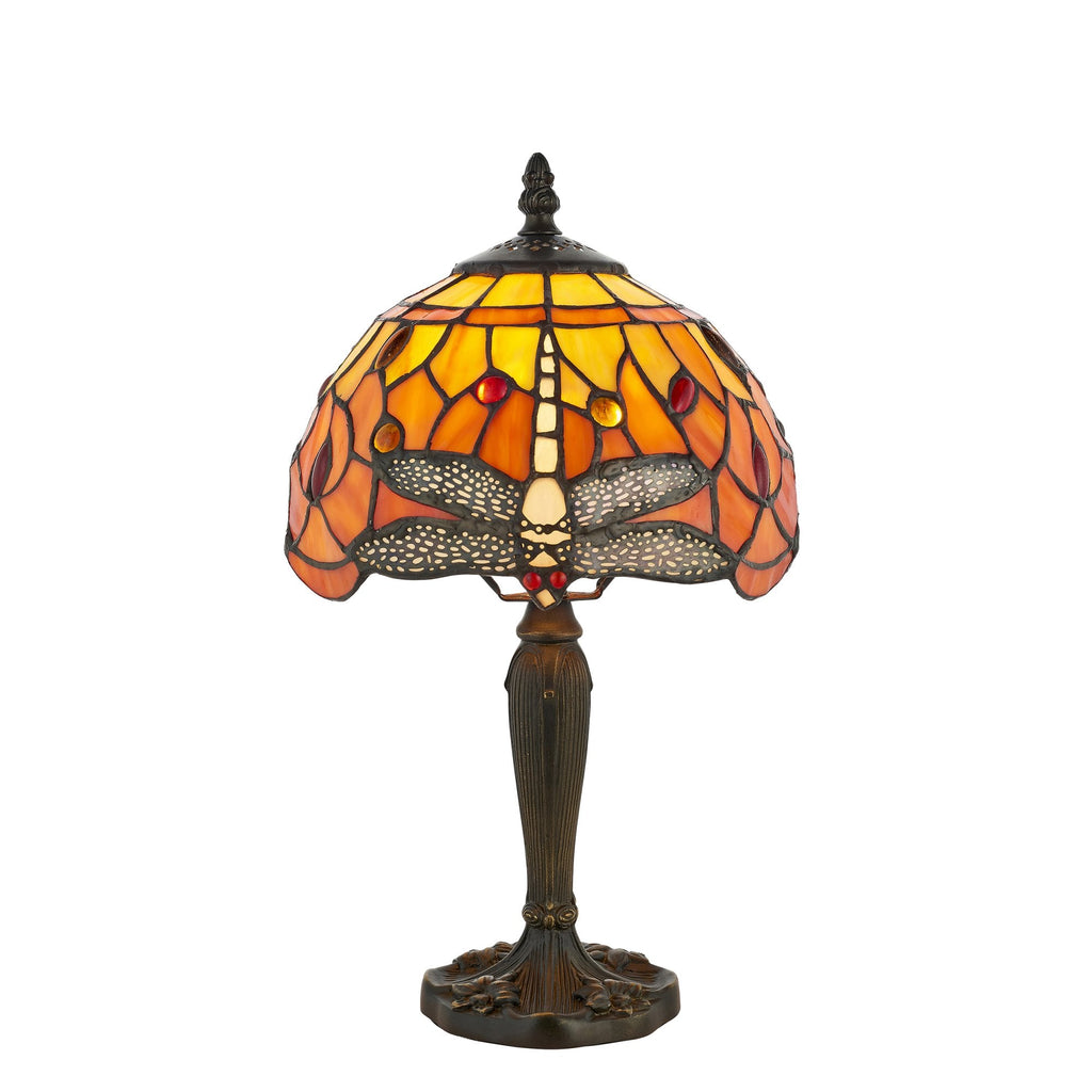 64091 Dragonfly Flame Tiffany Intermediate Table Lamp