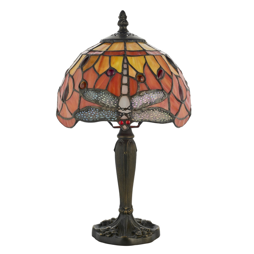 64091 Dragonfly Flame Tiffany Intermediate Table Lamp