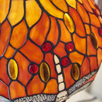 64092 Dragonfly Flame Tiffany Small Table Lamp