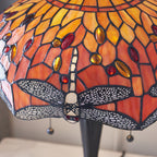 64093 Dragonfly Flame Tiffany Medium Table Lamp