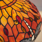 64093 Dragonfly Flame Tiffany Medium Table Lamp