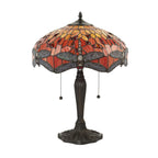 64093 Dragonfly Flame Tiffany Medium Table Lamp