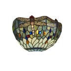 64102 Dragonfly Blue Tiffany Wall Light