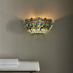 64102 Dragonfly Blue Tiffany Wall Light