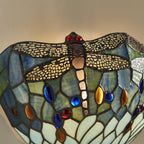 64102 Dragonfly Blue Tiffany Wall Light