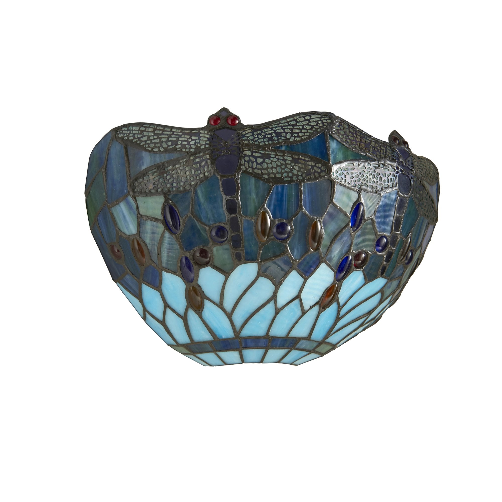 64102 Dragonfly Blue Tiffany Wall Light