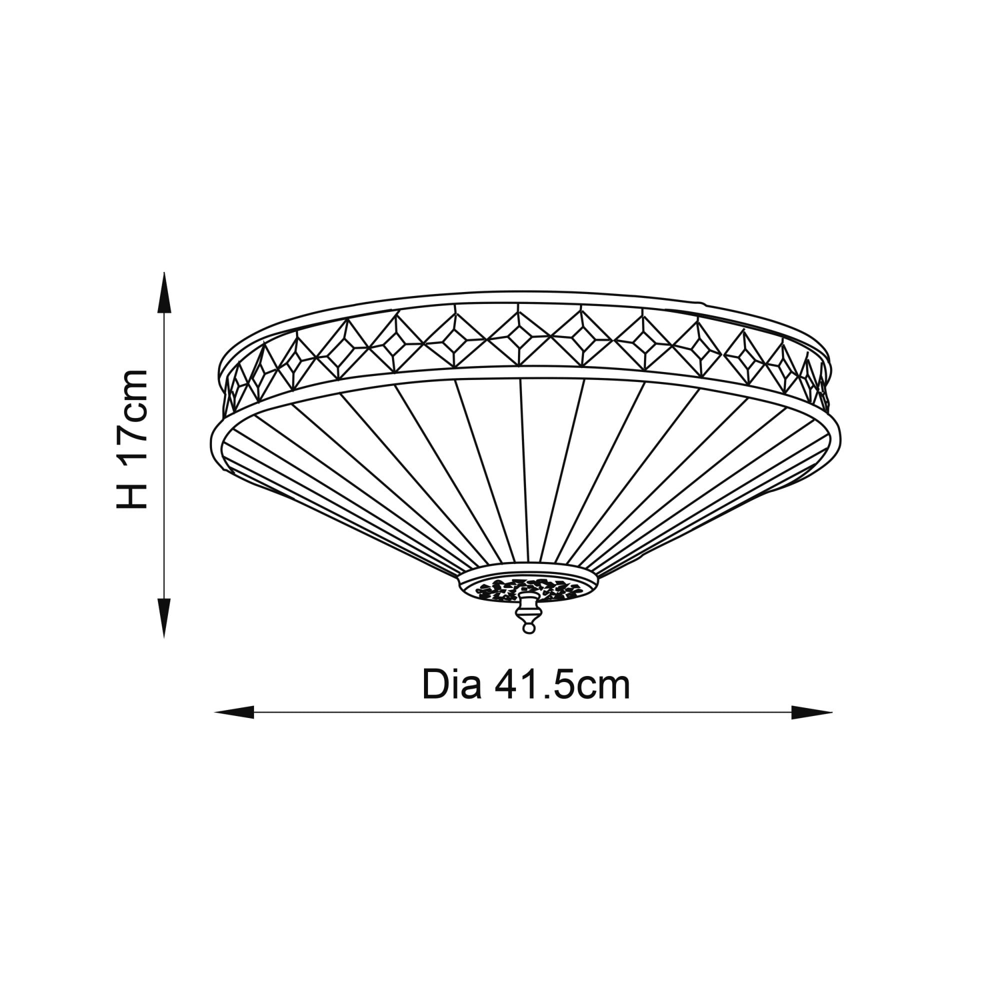 64145 Fargo Tiffany Medium 2 Light Flush