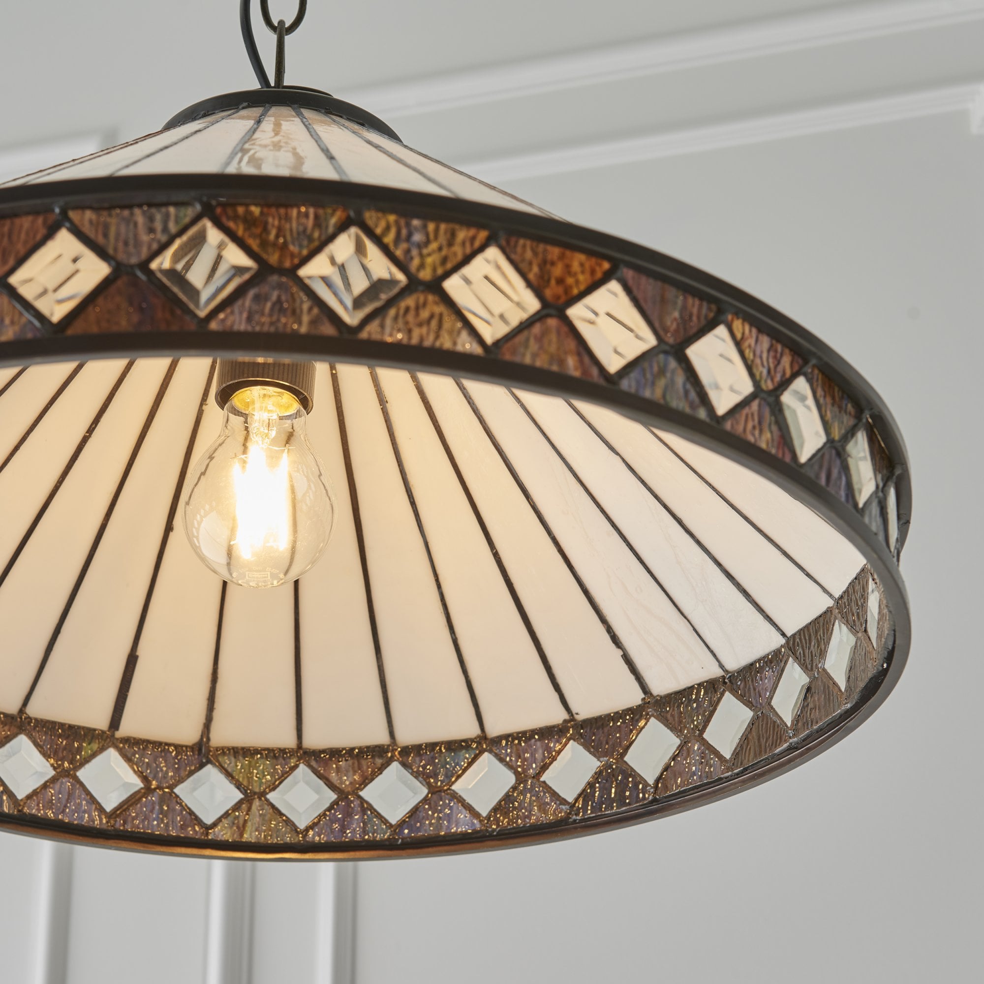 64147 Fargo Tiffany Large 1 Light Pendant
