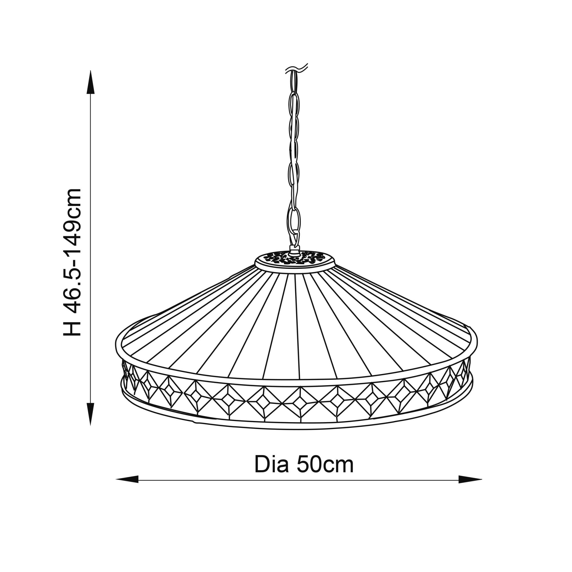 64147 Fargo Tiffany Large 1 Light Pendant
