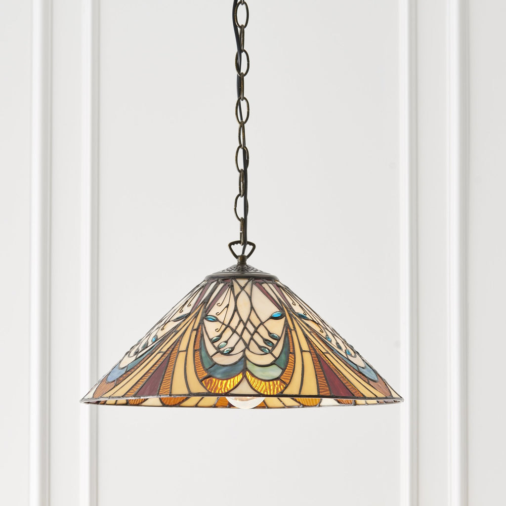 64162 Hector Tiffany Medium 1 Light Pendant