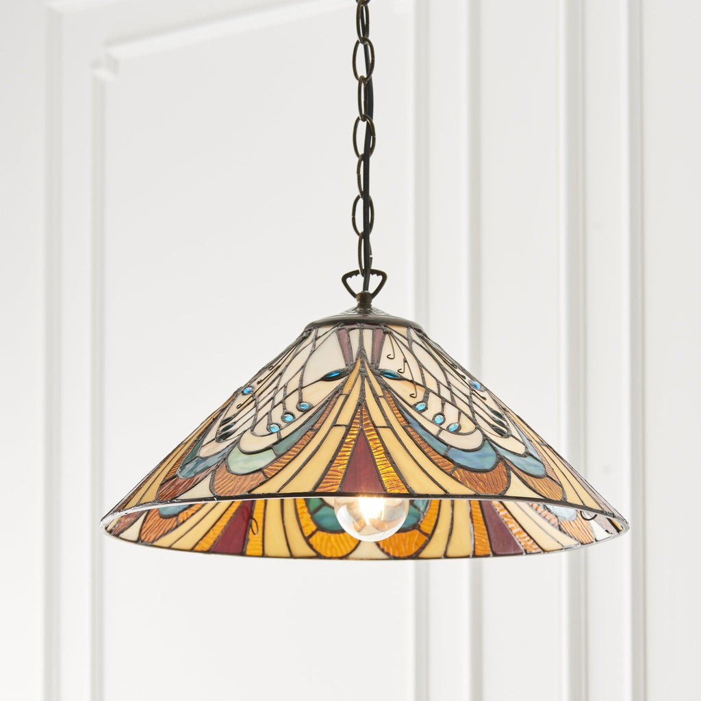 64162 Hector Tiffany Medium 1 Light Pendant