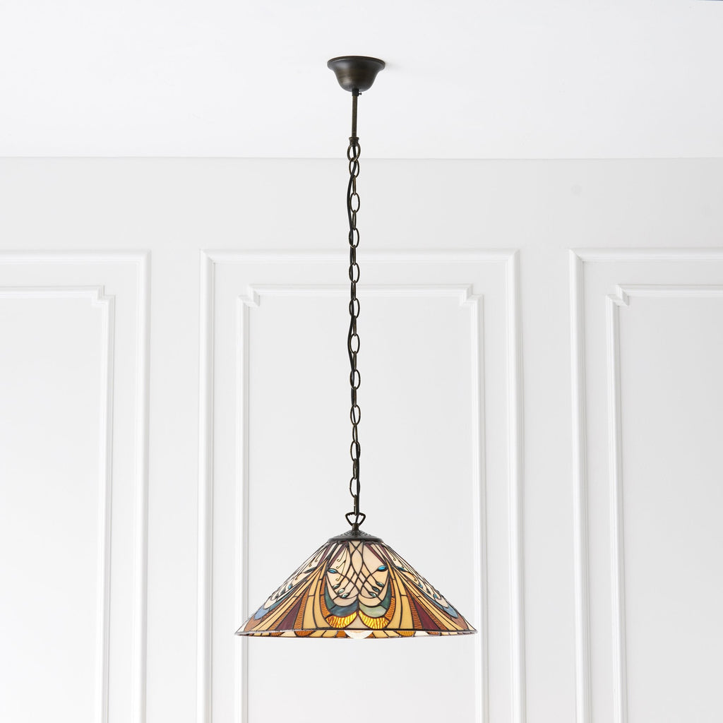64162 Hector Tiffany Medium 1 Light Pendant