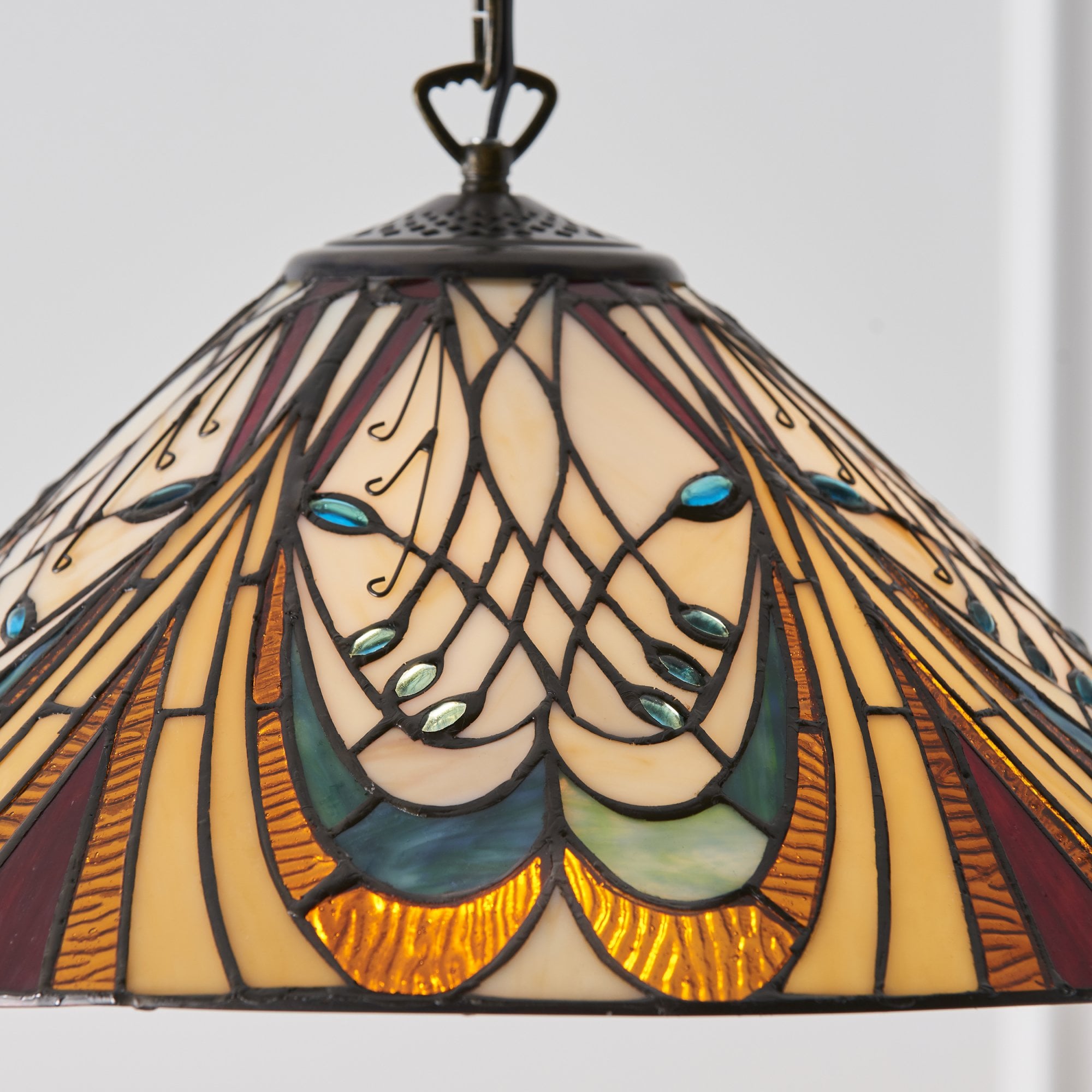 64162 Hector Tiffany Medium 1 Light Pendant