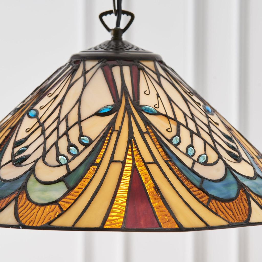 64162 Hector Tiffany Medium 1 Light Pendant