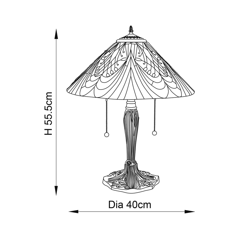64163 Hector Tiffany Medium Table Lamp