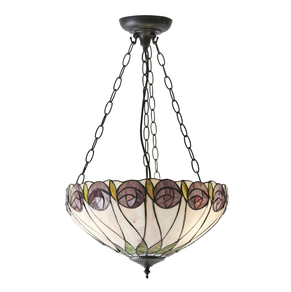 Rush Lamp Invert 64175 Hutchinson Tiffany Medium Inverted 3 Light Pendant – Lights 2 Go