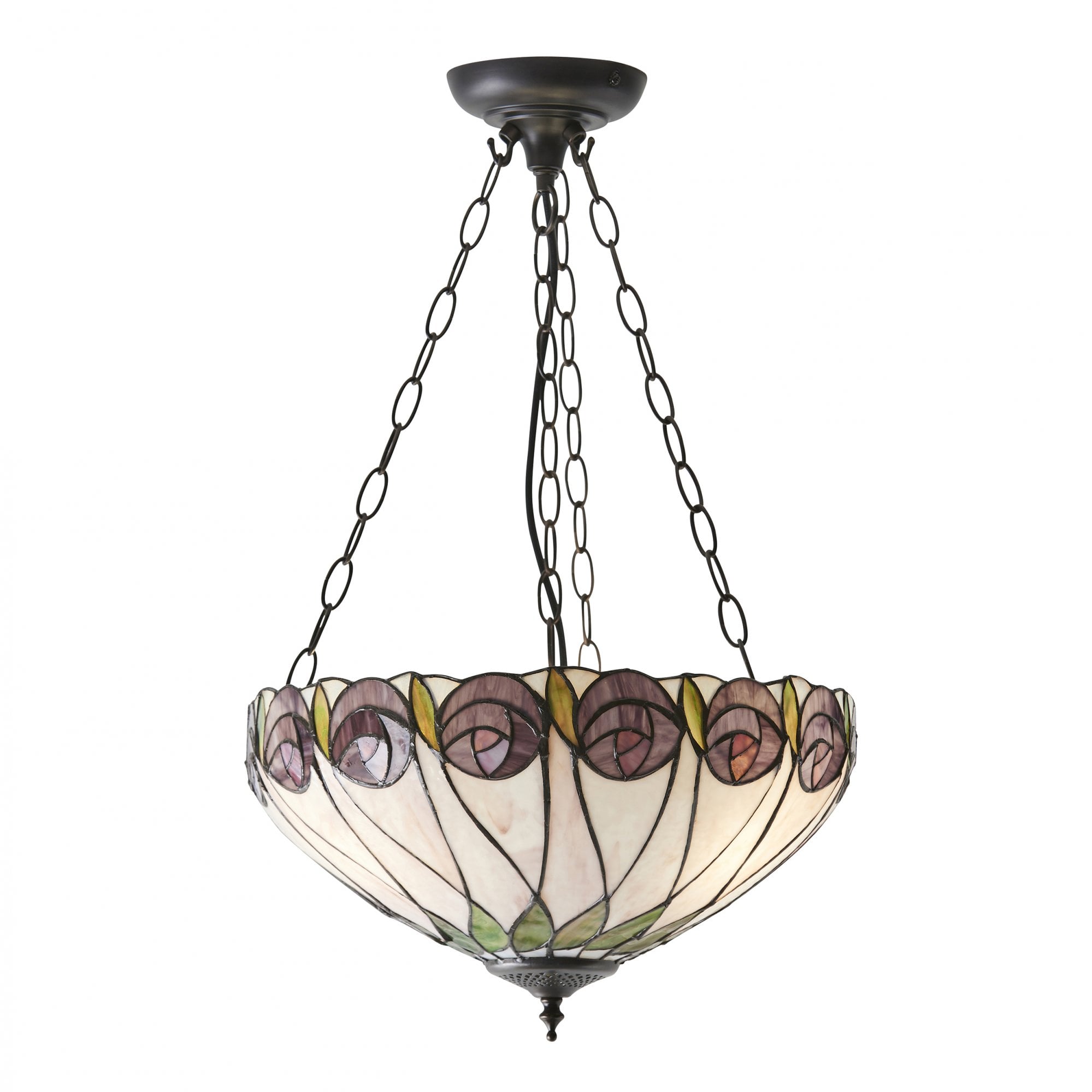 64175 Hutchinson Tiffany Medium Inverted 3 Light Pendant