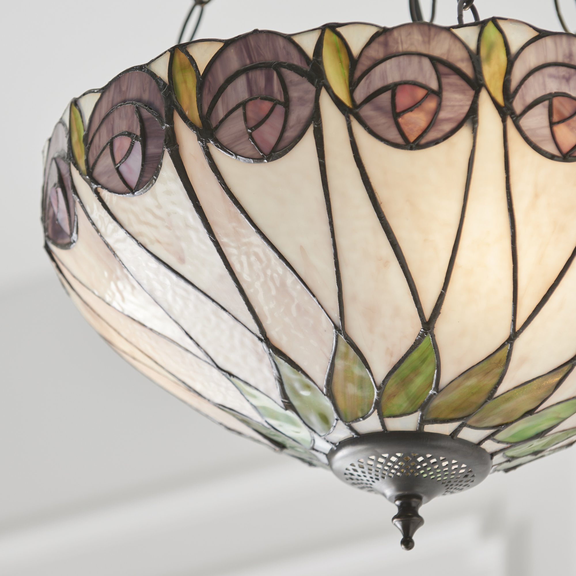 64175 Hutchinson Tiffany Medium Inverted 3 Light Pendant